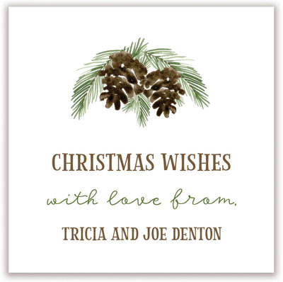 Holiday Gift Stickers by PicMe Prints - Pinecones Holiday Gift Stickers by PicMe Prints - Pinecones