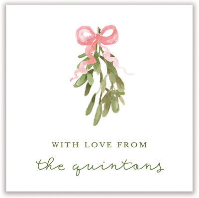 Holiday Gift Stickers by PicMe Prints - Mistletoe Wishes Holiday Gift Stickers by PicMe Prints - Mistletoe Wishes