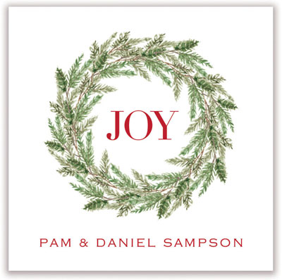 Holiday Gift Stickers by PicMe Prints - Evergreen Wreath Holiday Gift Stickers by PicMe Prints - Evergreen Wreath