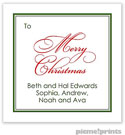 Holiday Gift Stickers by PicMe Prints - Traditional Border Evergreen
