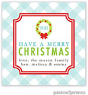 Holiday Gift Stickers by PicMe Prints - Gingham Christmas Square