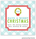 Holiday Gift Stickers by PicMe Prints - Gingham Christmas Square