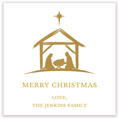Holiday Gift Stickers by PicMe Prints - Star Nativity