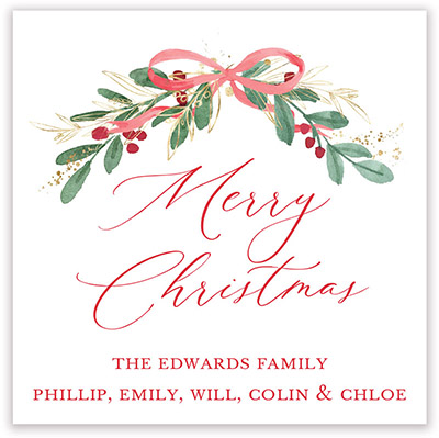 Holiday Gift Stickers by PicMe Prints - Ribbon Garland