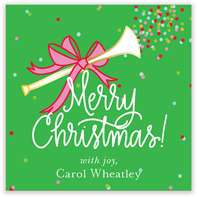 Holiday Gift Stickers by PicMe Prints - Angel Trumpets