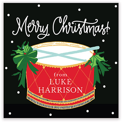 Holiday Gift Stickers by PicMe Prints - Holiday Drum