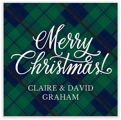 Holiday Gift Stickers by PicMe Prints - Christmas Plaid