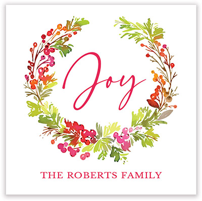 Holiday Gift Stickers by PicMe Prints - Vibrant Wreath