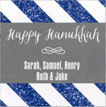 Picture Perfect Hanukkah Stickers - Hanukkah Glow Stripes Picture Perfect Hanukkah Stickers - Hanukkah Glow Stripes