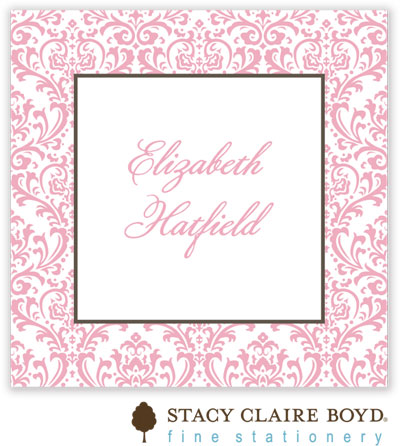 Gift Stickers by Stacy Claire Boyd - Damask Dream - Pink