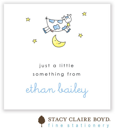 Gift Stickers by Stacy Claire Boyd - Over the Moon - Blue