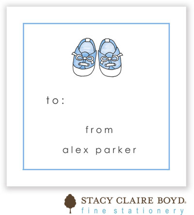 Gift Stickers by Stacy Claire Boyd - Baby Steps - Blue