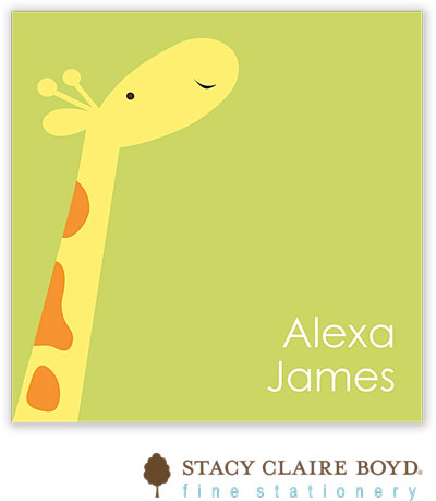 Gift Stickers by Stacy Claire Boyd - Party Giraffe Pink Gift Stickers by Stacy Claire Boyd - Party Giraffe Pink