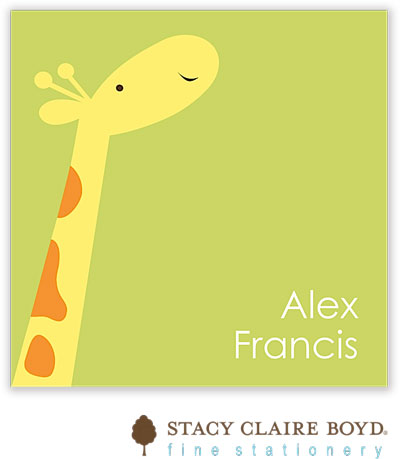 Gift Stickers by Stacy Claire Boyd - Party Giraffe Blue Gift Stickers by Stacy Claire Boyd - Party Giraffe Blue