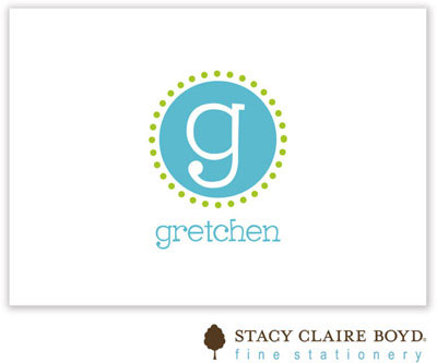 Stacy Claire Boyd Gift Stickers - La De Dots - Aqua