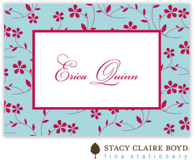 Gift Stickers by Stacy Claire Boyd - Floral Whisper - Aqua