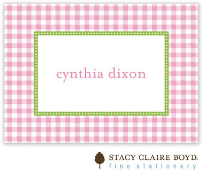 Gift Stickers by Stacy Claire Boyd - Gleeful Gingham - Pink