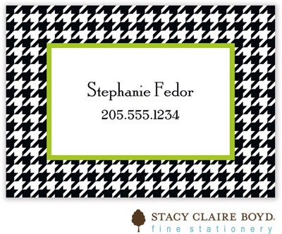Gift Stickers by Stacy Claire Boyd - Hip Houndstooth - Green