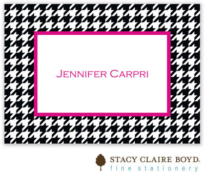 Gift Stickers by Stacy Claire Boyd - Hip Houndstooth - Pink