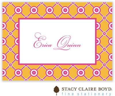 Gift Stickers by Stacy Claire Boyd - Lattice Bloom - Orange
