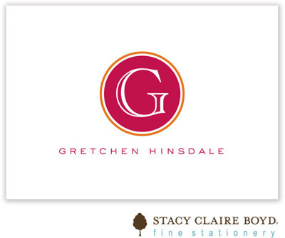 Stacy Claire Boyd Gift Stickers - Typewriter Initial - Raspberry