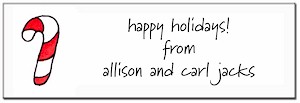 Sugar Cookie Holiday Address Labels - Candy Cane