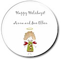 Sugar Cookie Holiday Gift Stickers - Christmas Angel