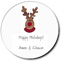 Sugar Cookie Holiday Gift Stickers - Reindeer