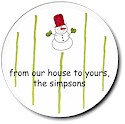 Sugar Cookie Holiday Gift Stickers - Snowdude