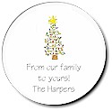 Sugar Cookie Holiday Gift Stickers - Christmas Tree