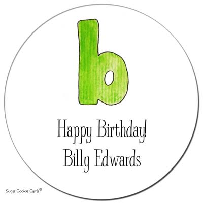 Sugar Cookie Gift Stickers - B Sugar Cookie Gift Stickers - B