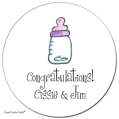 Sugar Cookie Gift Stickers - Bottle