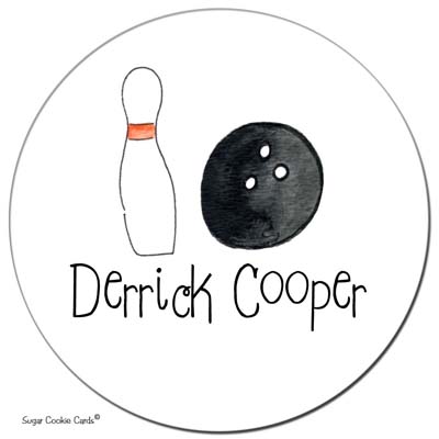 Sugar Cookie Gift Stickers - Bowler Sugar Cookie Gift Stickers - Bowler