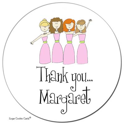 Sugar Cookie Gift Stickers - Bridesmaids