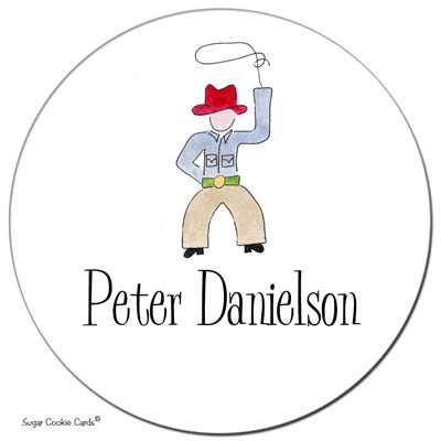 Sugar Cookie Gift Stickers - Cowboy Sugar Cookie Gift Stickers - Cowboy