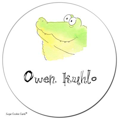 Sugar Cookie Gift Stickers - Crocodile