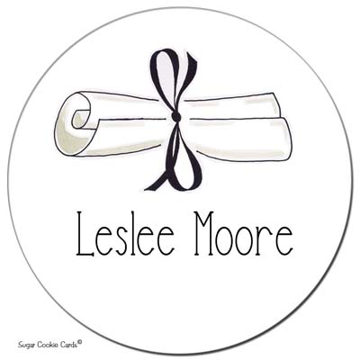 Sugar Cookie Gift Stickers - Diploma