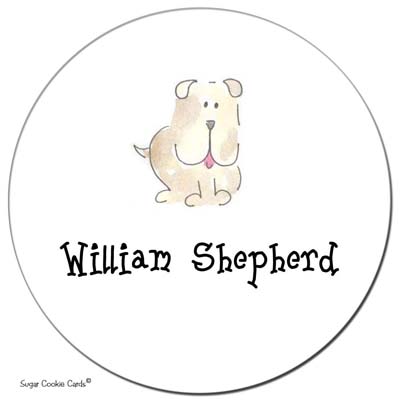 Sugar Cookie Gift Stickers - Doggie