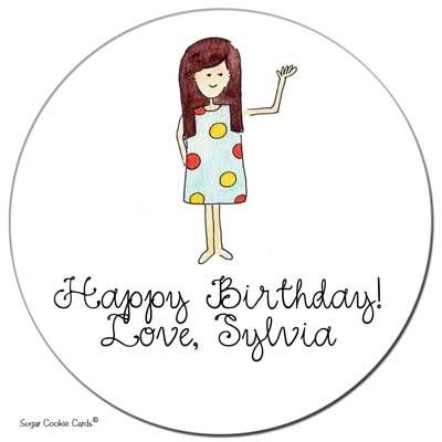 Sugar Cookie Gift Stickers - Donna Sugar Cookie Gift Stickers - Donna