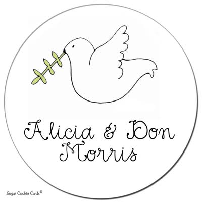 Sugar Cookie Gift Stickers - Dove