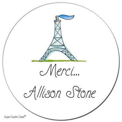Sugar Cookie Gift Stickers - Eiffel