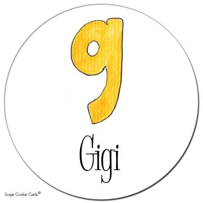 Sugar Cookie Gift Stickers - G Sugar Cookie Gift Stickers - G