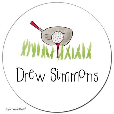 Sugar Cookie Gift Stickers - Golf