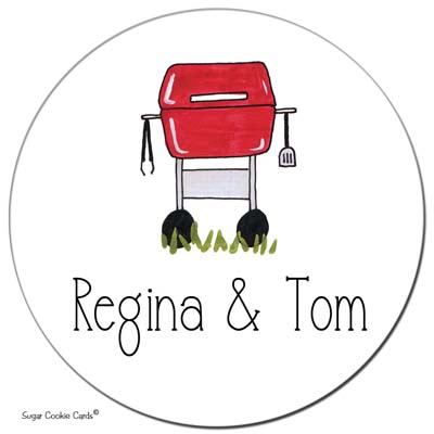 Sugar Cookie Gift Stickers - Grill Sugar Cookie Gift Stickers - Grill