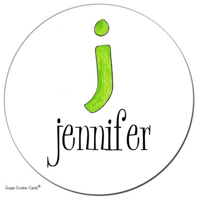Sugar Cookie Gift Stickers - J Sugar Cookie Gift Stickers - J