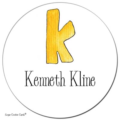 Sugar Cookie Gift Stickers - K Sugar Cookie Gift Stickers - K