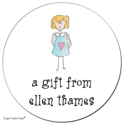 Sugar Cookie Gift Stickers - Lucy Sugar Cookie Gift Stickers - Lucy