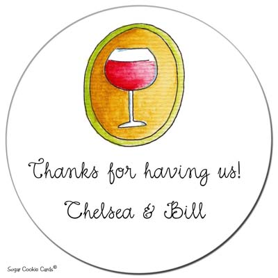 Sugar Cookie Gift Stickers - Merlot