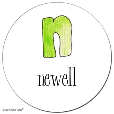 Sugar Cookie Gift Stickers - N Sugar Cookie Gift Stickers - N