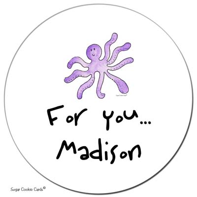 Sugar Cookie Gift Stickers - Octopus